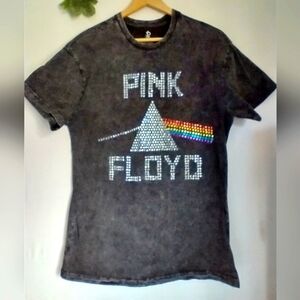 Pink Floyd Dark Side of the Moon Studded Bling T Shirt Size Medium 90s